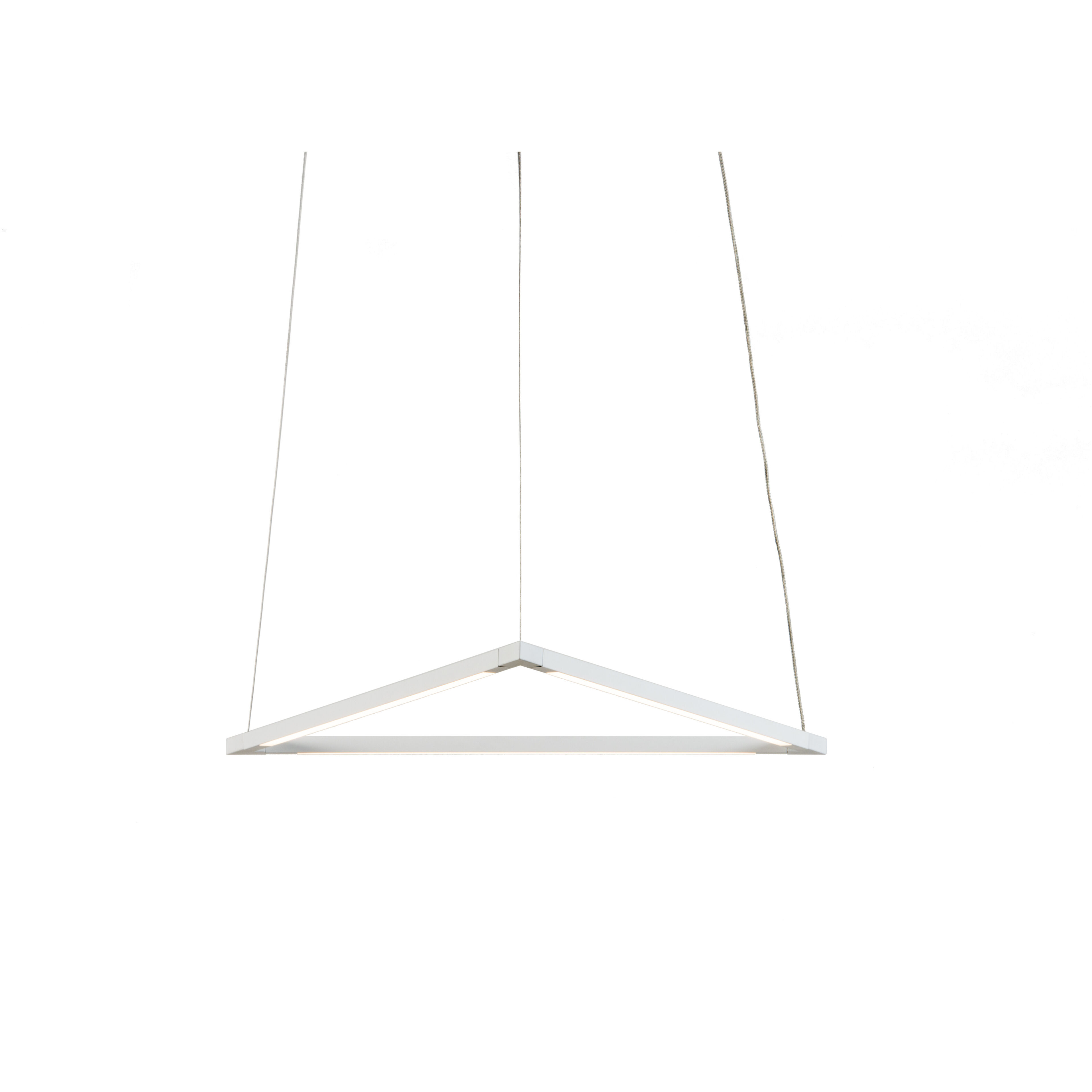 Z-Bar LED 15.9 inch Matte White Pendant Ceiling Light, Triangle